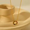 Wholesale Stainless Steel And Titanium Steel Necklace With Geometric Design And Electroplating Treatment For Women