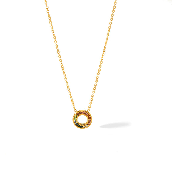Wholesale Stainless Steel And Titanium Steel Necklace With Geometric Design And Electroplating Treatment For Women