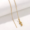 Wholesale Stainless Steel And Titanium Steel Ochain Clavicle Necklace With Geometric Beaded Pendant And Real Gold Plating For Women