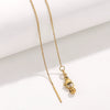 Wholesale Stainless Steel And Titanium Steel Ochain Clavicle Necklace With Geometric Beaded Pendant And Real Gold Plating For Women