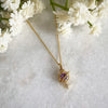 Wholesale Stainless Steel And Titanium Steel Retro Vintage Geometric Saturn And Star Gemstone Pendant Inlaid Zircon Necklace With Electroplating