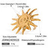 Wholesale Stainless Steel And Titanium Steel Spiral Sunflower Pendant Necklace And Earrings With Electroplating Fashion Retro Creative For Women