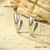 Wholesale Stainless Steel And Titanium Steel Vshaped Earrings Normcore Style Electroplated For Women