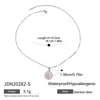 Wholesale Stainless Steel And Titanium Steel Women's Angel Geometric Pendant Necklace With Electroplating Process