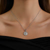 Wholesale Stainless Steel And Titanium Steel Women's Angel Geometric Pendant Necklace With Electroplating Process