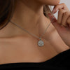 Wholesale Stainless Steel And Titanium Steel Women's Angel Geometric Pendant Necklace With Electroplating Process