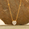 Wholesale Stainless Steel And Titanium Steel Women's Clavicle Chain Necklace With Heart And Geometric Pattern Electroplated Design