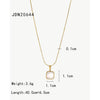 Wholesale Stainless Steel And Titanium Steel Women's Geometric Square Pendant Necklace With 14K Gold Plated Electroplating Treatment
