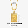 Wholesale Stainless Steel And Titanium Steel Women's Letter Square Necklace With Electroplating Treatment
