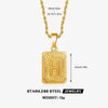 Wholesale Stainless Steel And Titanium Steel Women's Letter Square Necklace With Electroplating Treatment