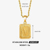 Wholesale Stainless Steel And Titanium Steel Women's Letter Square Necklace With Electroplating Treatment