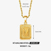 Wholesale Stainless Steel And Titanium Steel Women's Letter Square Necklace With Electroplating Treatment
