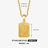 Wholesale Stainless Steel And Titanium Steel Women's Letter Square Necklace With Electroplating Treatment