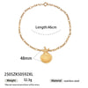 Wholesale Stainless Steel And Titanium Steel Women's Necklace With Conch Starfish Sun Patterns Electroplated Cross Chain Cuban Chain In Ins Nature Style
