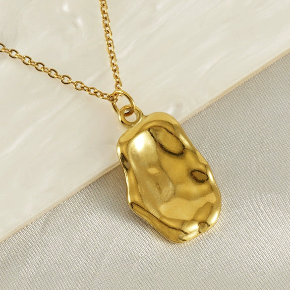 Wholesale Stainless Steel And Titanium Steel Women's Necklace With Geometric Pattern And Cross Chain Electroplated Design Fashion Allmatch Classic Style
