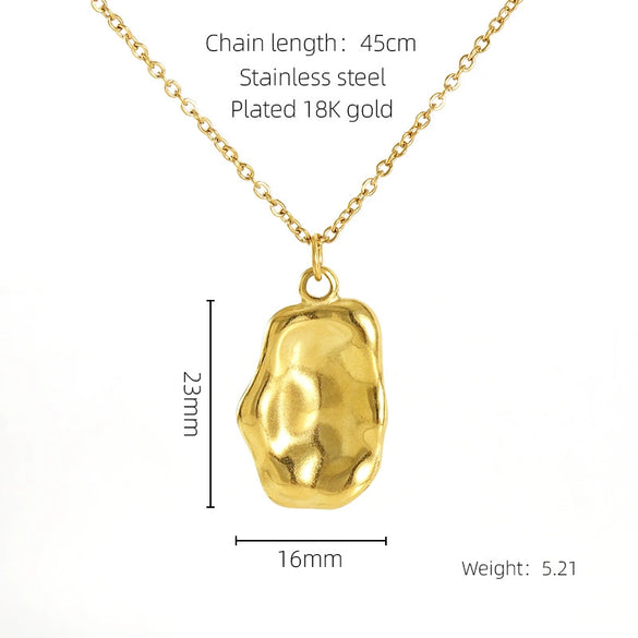 Wholesale Stainless Steel And Titanium Steel Women's Necklace With Geometric Pattern And Cross Chain Electroplated Design Fashion Allmatch Classic Style