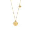 Wholesale Stainless Steel And Titanium Steel Women's Necklace With Star Inlaid Zircon Pendant And Electroplating Treatment