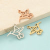 Wholesale Stainless Steel Animal Bird Hollow Doublesided Pendant Jewelry Accessories Finely Polished