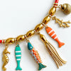 Wholesale Stainless Steel Animal Multi Pendant Necklace With Electroplating Seahorse Octopus Conch Clownfish Design