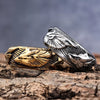 Wholesale Stainless Steel Animal Relief Ring Retro Style Polishing Treatment