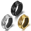 Wholesale Stainless Steel Animal Relief Ring Retro Style Polishing Treatment