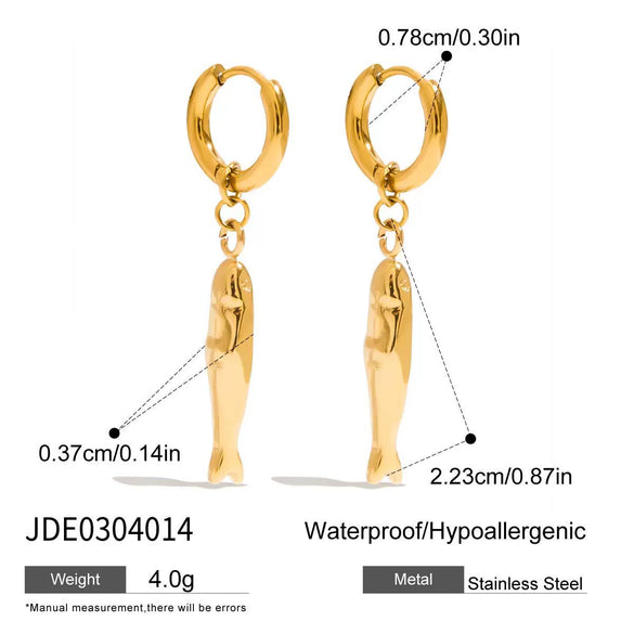 Wholesale Stainless Steel Animal Shaped Electroplated Exaggerated Women's Earrings