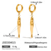 Wholesale Stainless Steel Animal Shaped Electroplated Exaggerated Women's Earrings