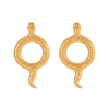 Wholesale Stainless Steel Animal Snakeshaped Electroplated 18K Gold Waterproof Fashion Earrings For Women