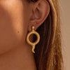Wholesale Stainless Steel Animal Snakeshaped Electroplated 18K Gold Waterproof Fashion Earrings For Women