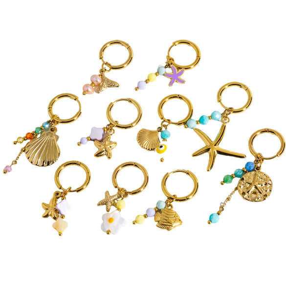 Wholesale Stainless Steel Animal Zodiac Original Design Hoop Earrings For Women With Vacuum In Furnace Electroplating