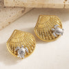 Wholesale Stainless Steel Animal Zodiac Pattern Titanium Steel Plated 18K Gold Elegant Ocean Earrings For Women