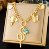 Wholesale Stainless Steel Animal Zodiac Pendant Necklace With Goldplated Electroplating Fashion Ol Style For Women