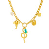 Wholesale Stainless Steel Animal Zodiac Pendant Necklace With Goldplated Electroplating Fashion Ol Style For Women