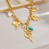 Wholesale Stainless Steel Animal Zodiac Pendant Necklace With Goldplated Electroplating Fashion Ol Style For Women