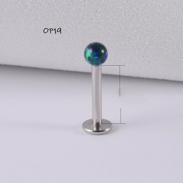 Wholesale Stainless Steel Australian Gem Fashion Ol Round Bead Polishing Ear Ring