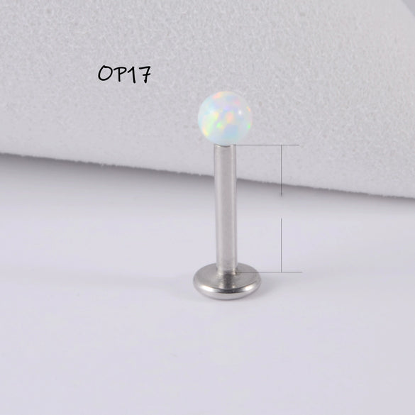 Wholesale Stainless Steel Australian Gem Fashion Ol Round Bead Polishing Ear Ring