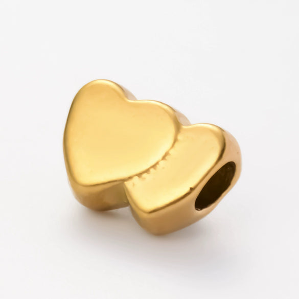 Wholesale Stainless Steel Baby Carriage Owl Heart Beads Accessories With Woven Rope And Electroplating Treatment