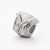 Wholesale Stainless Steel Baby Carriage Owl Heart Beads Accessories With Woven Rope And Electroplating Treatment