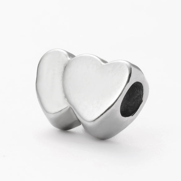 Wholesale Stainless Steel Baby Carriage Owl Heart Beads Accessories With Woven Rope And Electroplating Treatment