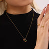 Wholesale Stainless Steel Ball Chain Necklace With Water Drops Delicate Small Pendant Zircon Geometric Pattern Pvd Plated 18K True Gold For Women