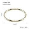 Wholesale 316L Stainless Steel Bamboo Titanium Steel Beaded Plain Ring Bracelet With Electroplating Design