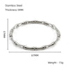 Wholesale 316L Stainless Steel Bamboo Titanium Steel Beaded Plain Ring Bracelet With Electroplating Design