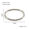 Wholesale 316L Stainless Steel Bamboo Titanium Steel Beaded Plain Ring Bracelet With Electroplating Design