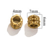 Wholesale Stainless Steel Bead Accessories With Hirback Pattern And Electroplating Process Light Luxury Style Drum Beads