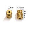 Wholesale Stainless Steel Bead Accessories With Hirback Pattern And Electroplating Process Light Luxury Style Drum Beads