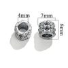 Wholesale Stainless Steel Bead Accessories With Hirback Pattern And Electroplating Process Light Luxury Style Drum Beads