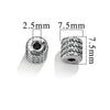Wholesale Stainless Steel Bead Accessories With Hirback Pattern And Electroplating Process Light Luxury Style Drum Beads
