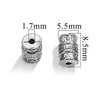 Wholesale Stainless Steel Bead Accessories With Hirback Pattern And Electroplating Process Light Luxury Style Drum Beads