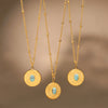 Wholesale Stainless Steel Bead Chain Geometric Turquoise Clavicle Necklace 18K Gold Plated Color Preservation Jewelry
