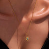 Wholesale Stainless Steel Bead Chain Geometric Turquoise Clavicle Necklace 18K Gold Plated Color Preservation Jewelry